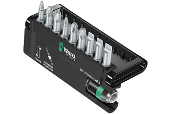 Набор бит с битодержателем Wera, 10 предметов WE-056375