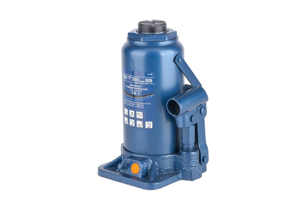 Бутылочный гидравлический домкрат STELS 16 т 51109