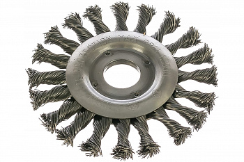 Щетка дисковая цилиндрическая со жгутовой стальной проволокой Мастер 077 (115 мм; 22.2 мм) Профоснастка 20108003