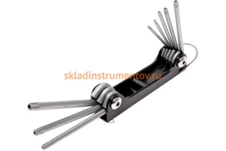 Набор складных ключей TORX Т9Н-Т40Н с отверстием 8шт JTC-3503