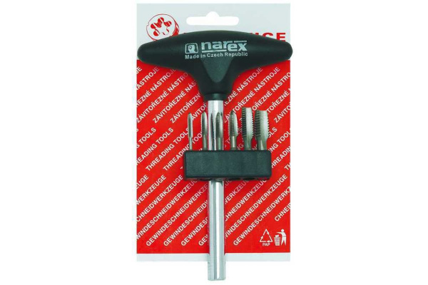 Набор метчиков-бит Bucovice Tools BIT3 M3-M10, HSS, с Т-образной ручкой 948310