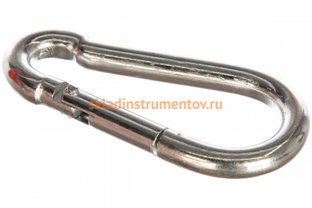 Карабин ЗУБР DIN 5299С, 8мм, 1 шт, оцинкованный, 304546-08