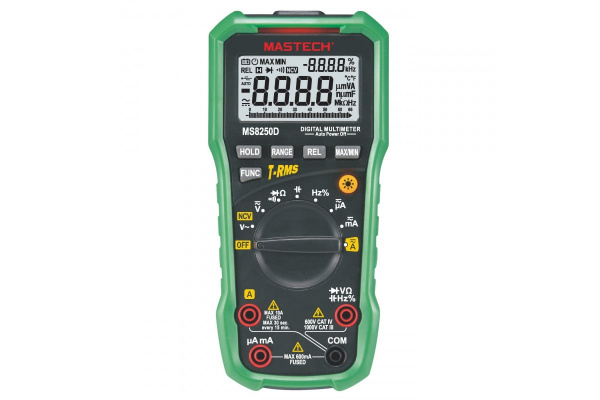 Цифровой автоматический мультиметр Mastech MS8250D TRUE RMS, USB 00-00000758