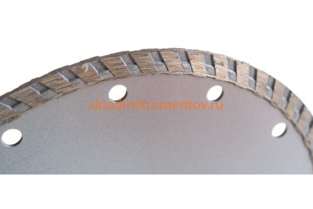 Диск отрезной алмазный "Turbo" 180x22,2 мм сухая резка SANTOOL 060501-180-222