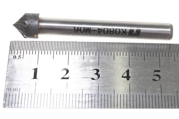 Борфреза твердосплавная зенкер 90 град. с двойной насечкой (8х4 мм; хвостовик 6 мм) ПНЕВМО-ТРЕЙД K0804-M06