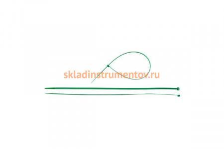 Нейлоновый хомут Зубр МАСТЕР зеленый 3,6 мм x 200 мм, 100 шт 309060-36-200