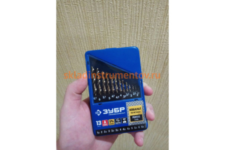 Набор сверл по металлу (13 шт., 1.5-6.5 мм, сталь Р6М5К5, класс А) Зубр 29626-H13