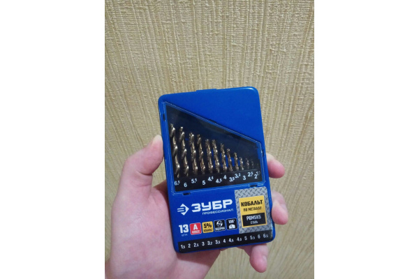 Набор сверл по металлу (13 шт., 1.5-6.5 мм, сталь Р6М5К5, класс А) Зубр 29626-H13