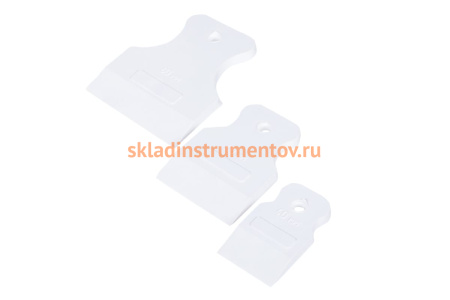 Набор белых, резиновых шпателей, 3 предмета: 40, 60, 80 мм /уп./ РемоКолор 12-2-102