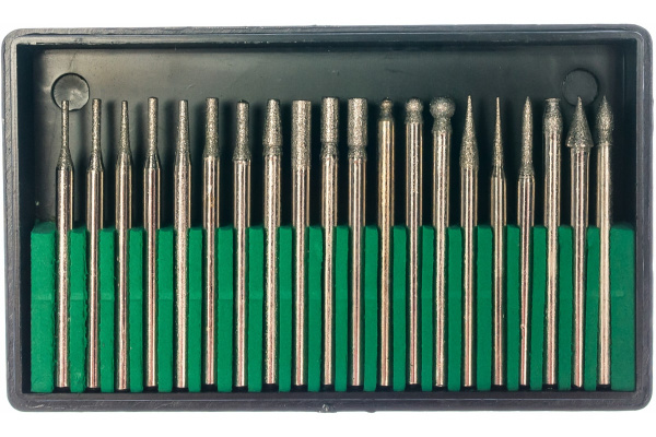 Набор абразивных шарошек по металлу КУРС 20 шт. 36483