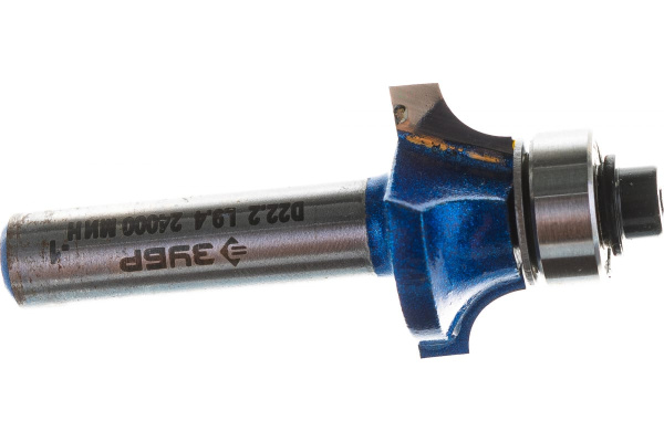 Фреза кромочная калевочная №1 ПРОФЕССИОНАЛ (22.2х9.4х52.4 мм; R4.8 мм; хвостовик 8 мм; ВК6) Зубр 28701-22.2