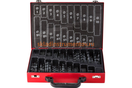 Набор сверл по металлу МАСТЕР (170 шт; Р4М2; 1-10 мм) Зубр 29605-H170