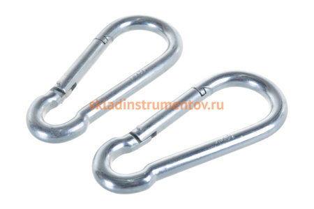 Карабин оцинкованный DIN 5299С 8 шт. (12 мм; ТФ5) Зубр 4-304545-12