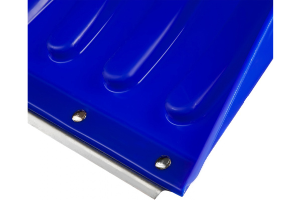 Пластиковая снеговая лопата со стальной планкой, Зубр СИБИРЬ эргономичный алюминиевый черенок, V-рчка, 500 мм 39925