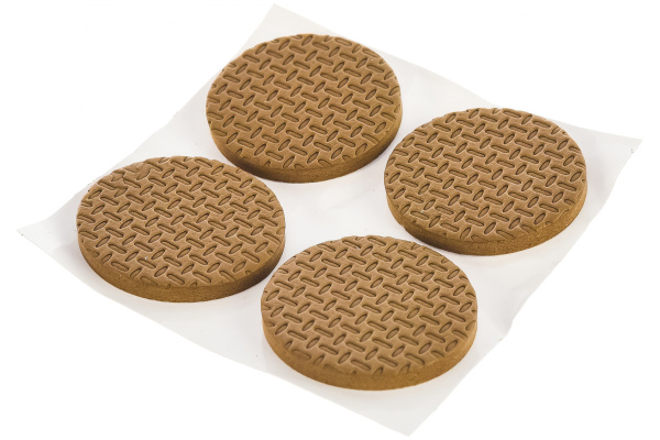 Самоклеящиеся накладки на мебельные ножки Stayer COMFORT: ЭВА, коричневые, круглые - диаметр 35 мм, 4 шт 40914-35