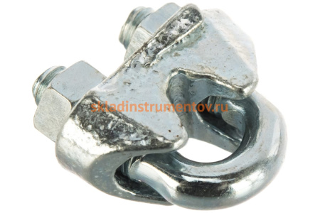 ЗУБР Зажим троса DIN 741, 5мм, 2 шт, оцинкованный, Профессионал 304416-05 ЗУБР Зажим троса DIN 741, 5мм, 2 шт, оцинкованный, Профессионал 304416-05