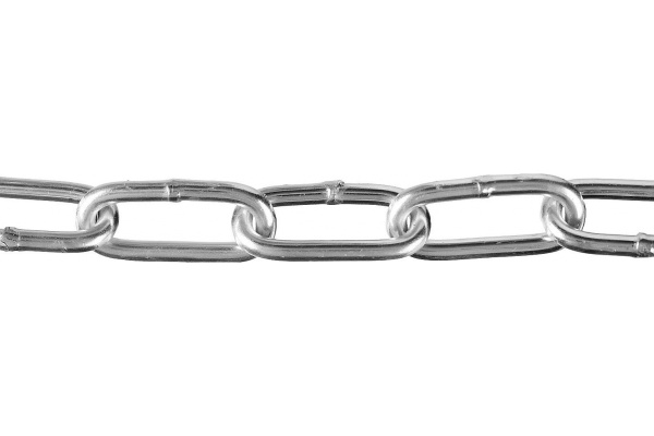 Длиннозвенная епць Зубр DIN 763, оцинкованная сталь, d=8мм, L=18м 4-304030-08 Длиннозвенная епць Зубр DIN 763, оцинкованная сталь, d=8мм, L=18м 4-304030-08