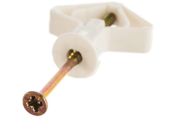 Дюбель "Бабочка" полипропиленовый для пустотелых конструкций с саморезом 4 шт. (10х50 мм; ТФ6) ЗУБР 4-301326