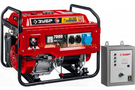 Бензиновый генератор ЗУБР с автозапуском 7000 Вт, 220 В СБА-7000