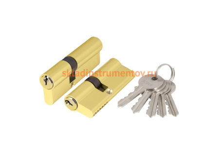 Цилиндровый механизм AJAX AX100/60 mm 25+10+25 PB латунь 5 кл. 39827