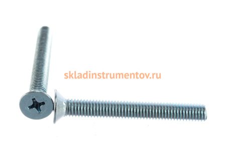 Винт ЗУБР DIN 965, M5 x 40 мм, 6 шт, кл. пр. 4.8, оцинкованный, 303116-05-040