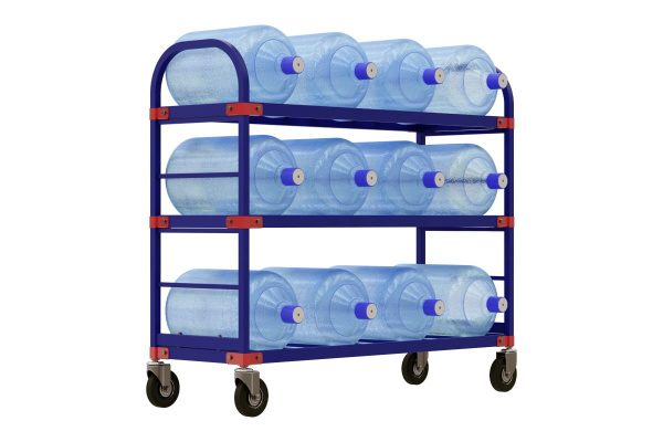 Тележка для перевозки 12-ти баллонов воды RUSKLAD ТСВД 12 Тележка для перевозки 12-ти баллонов воды RUSKLAD ТСВД 12