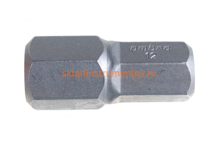 Вставка-бита 10 мм DR шестигранная, H12, 30 мм Ombra 531212