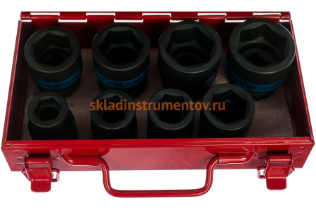 Набор ударных торцевых головок (3/4", шестигранные, 19-38 мм, 8 предметов) KING TONY 6408MP10