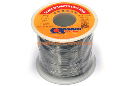 Припой (1 мм, 1 кг, Sn60/Pb40, СF10 флюс RA) ASAHI 00-00000073 Припой (1 мм, 1 кг, Sn60/Pb40, СF10 флюс RA) ASAHI 00-00000073