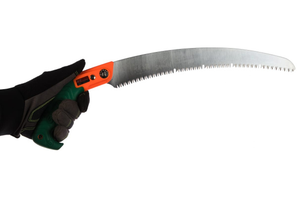 Пила самоочищающаяся изогнутое полотно в чехле, с поясным креплением SAMURAI GKC-330-LH