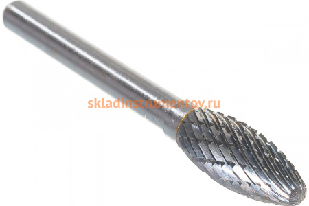 Борфреза твердосплавная тип H форма пламени (10х25 мм; хвостовик 6 мм) MESSER H1025M06