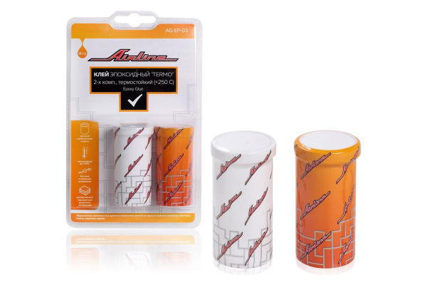 Термостойкий эпоксидный клей Airline TERMO 2-х комп. +250С, 80 гр. AG-EP-03