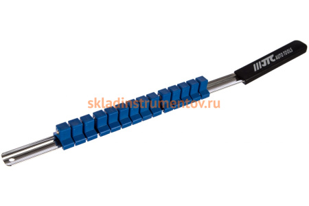 Держатель головок 1/2" L=445мм стальная рейка 14шт пластиковая рукоятка JTC-5914