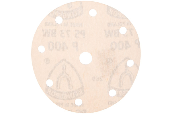 Круг шлифовальный на липучке для обработки красок, лаков и шпаклевок (150 мм; Р400; 8 отверстий) KLINGSPOR 301215