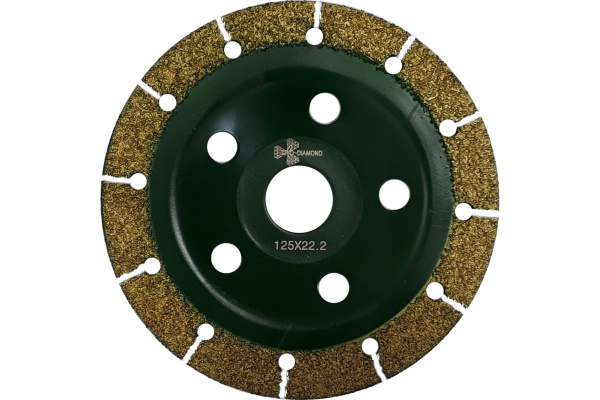 Чашка шлифовальная с твердосплавным напылением (125х22.23 мм) TRIO-DIAMOND 390125