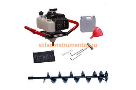 Ледобур для зимней рыбалки ADA GroundDrill-7 ICE FISHERMAN в комплекте со шнеком Ice Drill 150 (1000 мм)