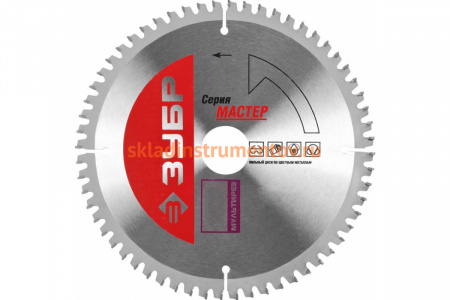 Диск пильный по алюминию Универсальный рез (200x32 мм; 60T) Зубр 36916-200-32-60_z01