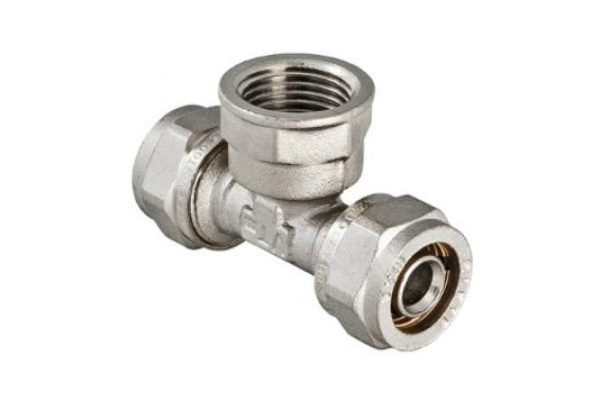 Тройник для металлопластиковых труб Энкор 16х1/2х16 Valtec ВР /10/120/ 676