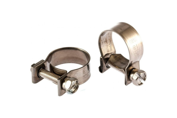 Металлические хомуты СИБРТЕХ, силовые, 52-55мм, ширина 22мм, шарнирный, W4, 2шт 475413