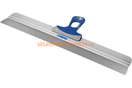 Фасадный шпатель СИБИН нержавеющий, алюминиевая направляющая, 600 мм 10085-60