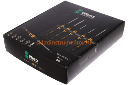 Набор отверток Wera A/6 Electronics Screwdriver Set+Rack 6 шт. WE-030170