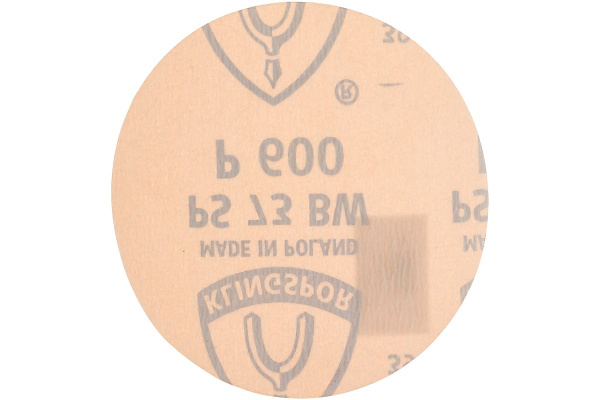 Круг шлифовальный на липучке для обработки красок, лаков и шпаклевок (125 мм; Р600) KLINGSPOR 302106