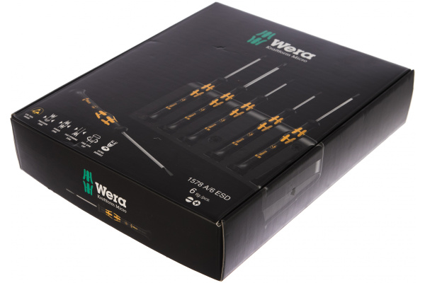 Набор отверток Wera A/6 Electronics Screwdriver Set+Rack 6 шт. WE-030170