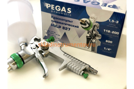 Краскопульт Pegas pneumatic HVLP827 сопло 1.4 мм 2712 Краскопульт Pegas pneumatic HVLP827 сопло 1.4 мм 2712