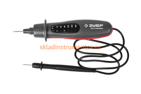 Тестер напряжения, определение полярности, чехол, 6-400В, 190мм Зубр "МАСТЕР" 45250