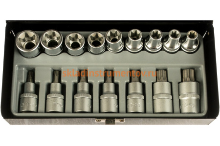 Набор головок 1/2" Е и TORX 16 шт. FORCE 4171