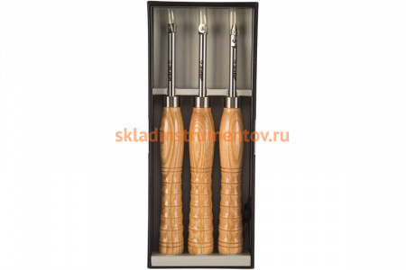 Набор токарных резцов по дереву 3шт Зубр ЭКСПЕРТ 18371-H3