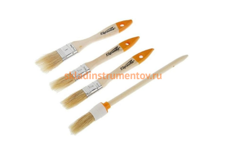 Набор плоских и круглых кистей 4 шт. SPARTA 841135