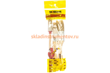 Набор кистей (натуральная щетина) 4шт Biber 31402 тов-115035