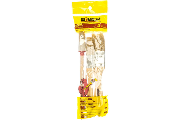 Набор кистей (натуральная щетина) 4шт Biber 31402 тов-115035